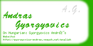 andras gyorgyovics business card